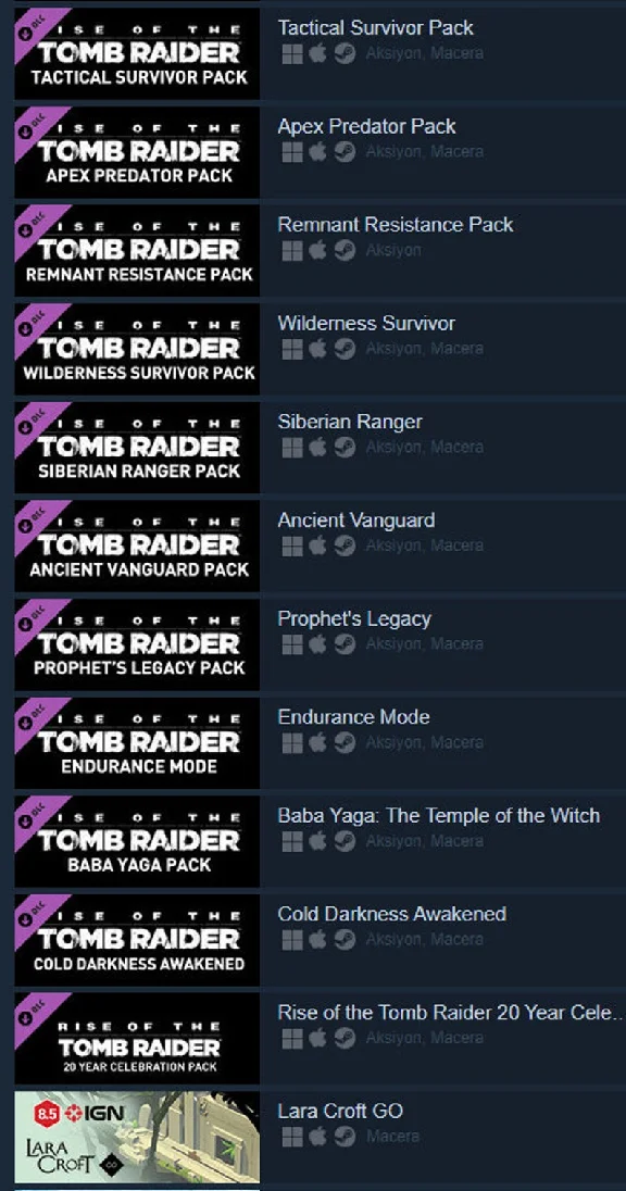 ❤️ Tomb Raider Collection + DLC´s Steam Offline