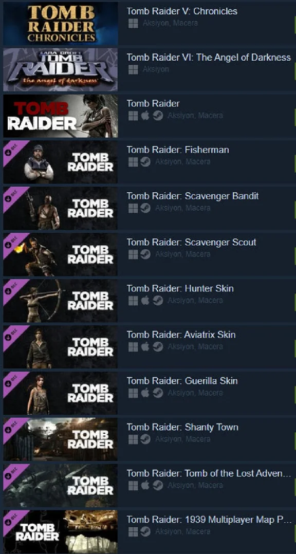 ❤️ Tomb Raider Collection + DLC´s Steam Offline