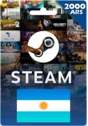 ➡️Steam Wallet Gift Card 100~2000 ARS✴️(Only Argentina)