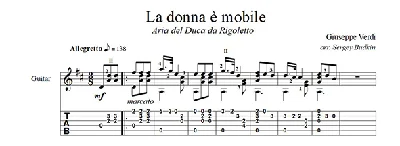 La donna è mobile (Verdi - Rigoletto) guitar cover
