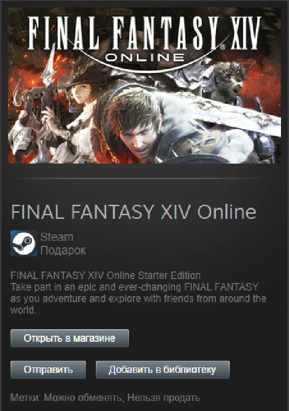 FINAL FANTASY XIV Online STEAM Gift - Global