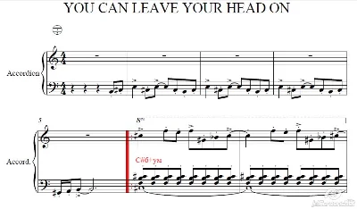 You Can Leave Your Head on (accordion)