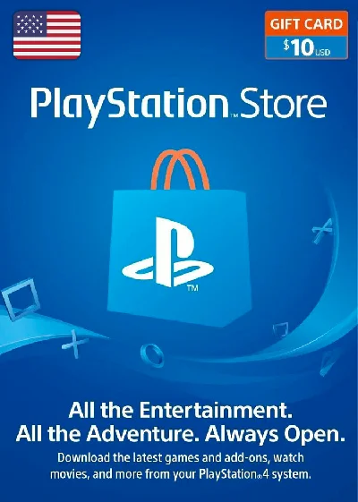 🎮PlayStation PSN Network Gift Card 10$🔵(USA)🔴
