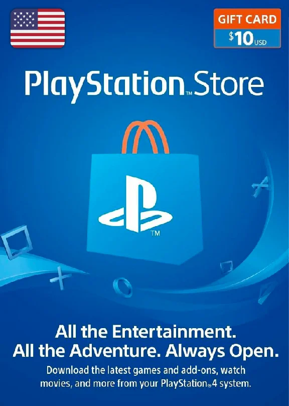 🎮PlayStation PSN Network Gift Card 10$🔵(USA)🔴