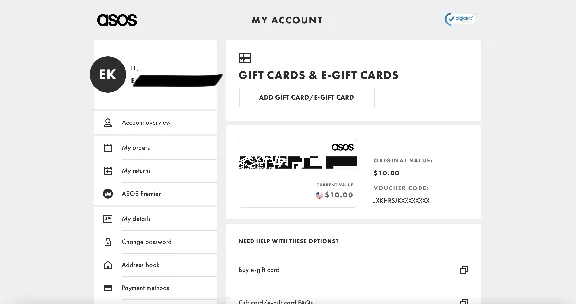 ASOS.COM 🇪🇺 ПОДАРОЧНАЯ КАРТА €10 - €250