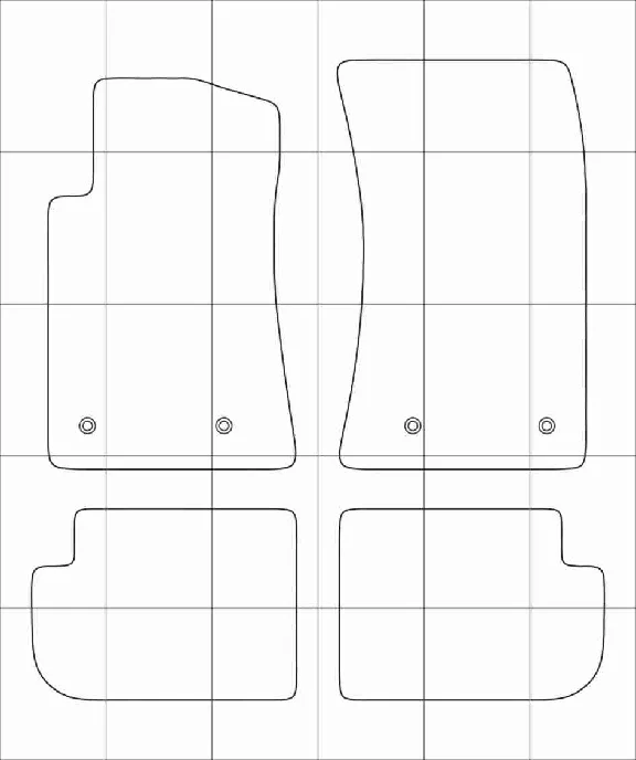 Chevrolet Camaro (09-15)  Vector patterns for car mats