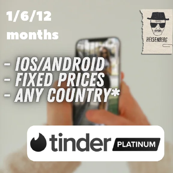 ⬛️ TINDER PLATINUM 🌹 [week/6 months] 🌐WORLDWIDE