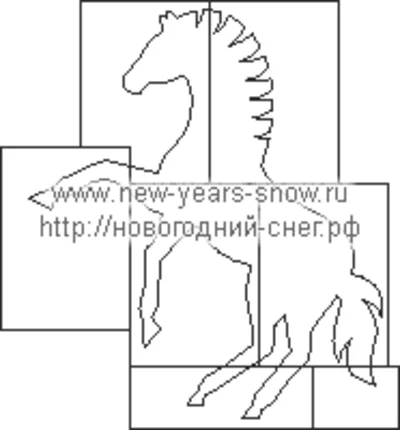 Stencil horses (symbol 2014)