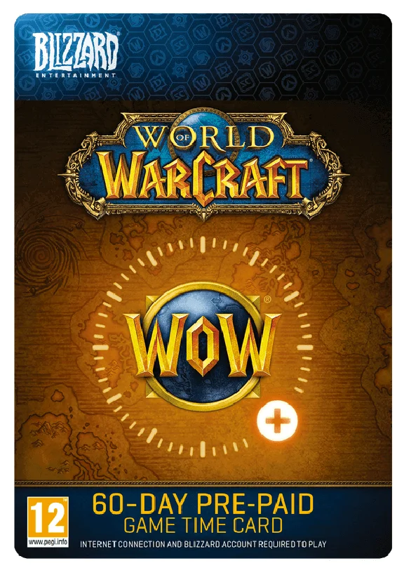 WORLD OF WARCRAFT 60 DAYS TIME CARD (RU/EU)+CLASSIС