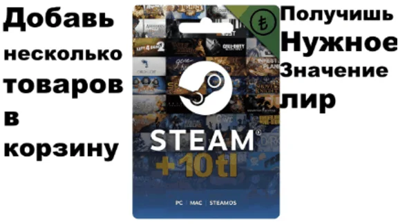 Top-up Steam Wallet Turkey! Good price!