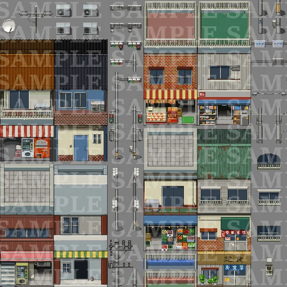 RPG Maker MZ - DorapixelMapChips - Modern JP DLC