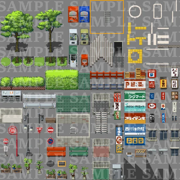 RPG Maker MZ - DorapixelMapChips - Modern JP DLC