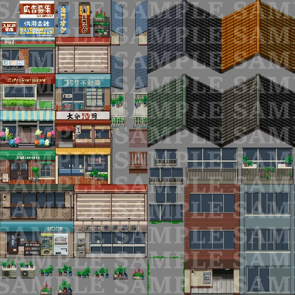RPG Maker MZ - DorapixelMapChips - Modern JP Custom
