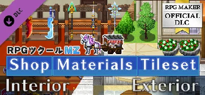 RPG Maker MZ - Shop Materials Tileset - Interior / Exte