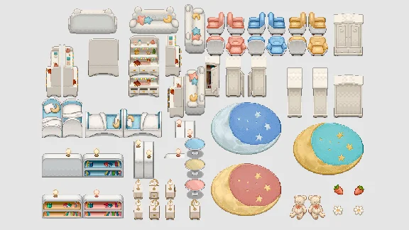 RPG Maker MZ - Pastel Kawaii Assets - Mini Version DLC