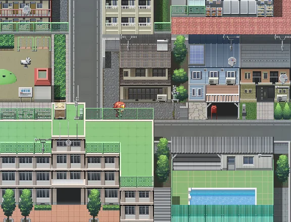RPG Maker MZ - Japanese Modern Cityscape Tileset DLC