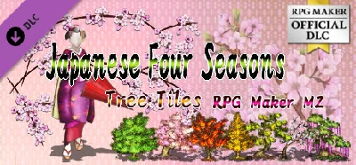 RPG Maker MZ - Japanese Four Seasons Tree Tiles DLC