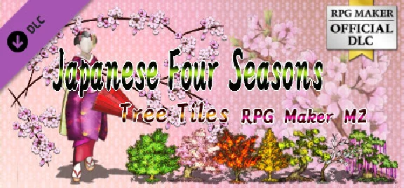 RPG Maker MZ - Japanese Four Seasons Tree Tiles DLC
