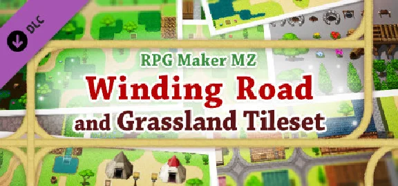 RPG Maker MZ - Winding Road and Grassland Tileset DLC