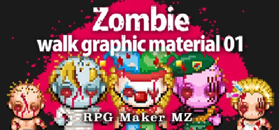 RPG Maker MZ - Zombie walk graphic material 01 DLC