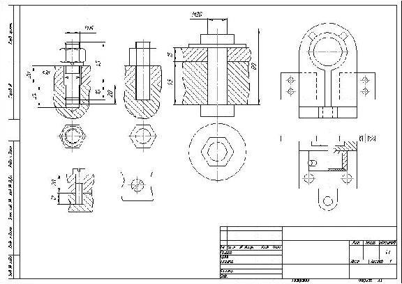 Album of tasks on the engineering drawing