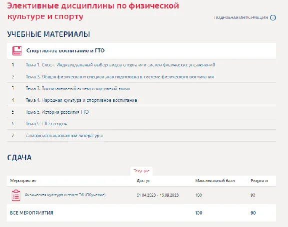 Физическая культура и спорт Э6 (Обучение).Тест Синергия