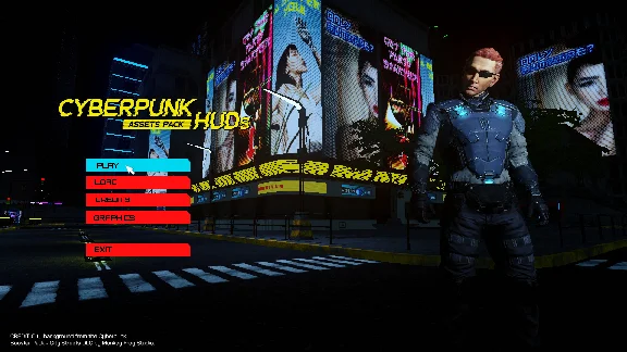 GameGuru MAX Cyberpunk Asset Pack - HUD´s DLC
