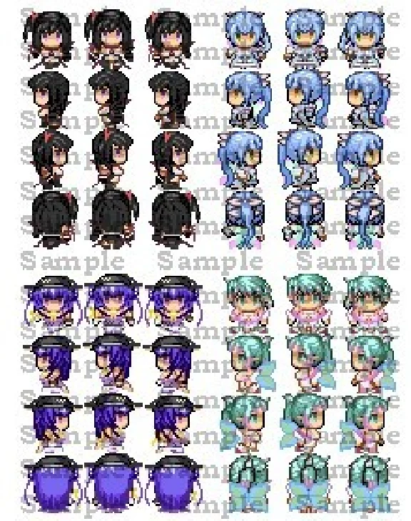 RPG Maker VX Ace - Fantasy Girl Walking Sprite DLC