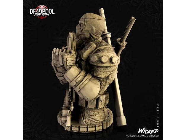 MARVEL DEADPOOL BUST: TESTED AND READY FOR 3D PRINTING