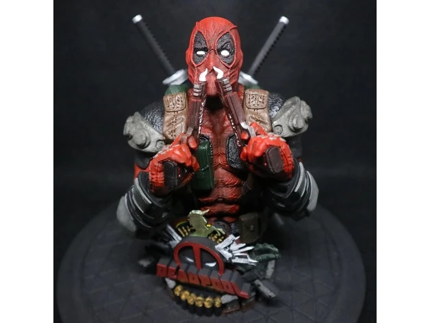 MARVEL DEADPOOL BUST: TESTED AND READY FOR 3D PRINTING