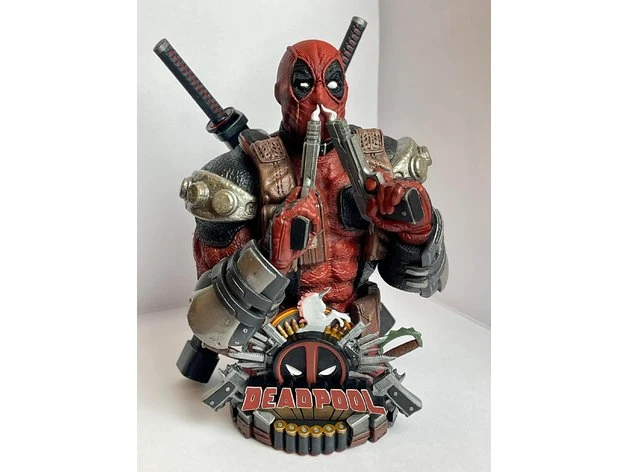 MARVEL DEADPOOL BUST: TESTED AND READY FOR 3D PRINTING