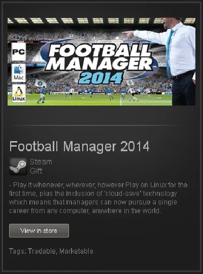 Football Manager 2014 - STEAM Gift - Region Free
