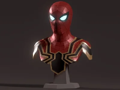 IRON SPIDER BUST: TESTED AND READY FOR 3D PRINTING
