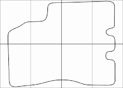 HYUNDAI TUCSON 2004-10 Templates for car mats
