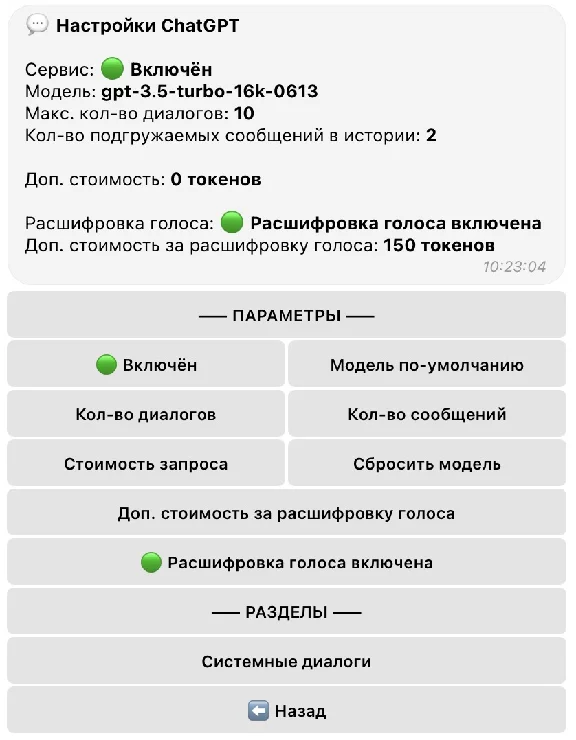 Commercial Telegram Bot ChatGPT, DALL-E, admin panel