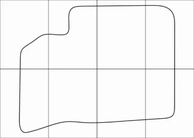 KIA PIKANTO 2004-11 Templates for car mats. Vector