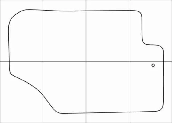 KIA VENGA 2009-16 Templates for car mats. Vector