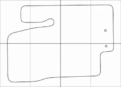 KIA VENGA 2009-16 Templates for car mats. Vector