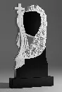 3D model of a monument for CNC milling - Heart and rose