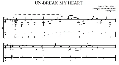 Unbreak My Heart (Toni Braxton)-ноты и табы для гитары
