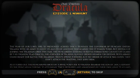 Vlad Voievod Dracula. Episode 1 Manhunt STEAM KEY