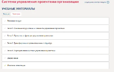 Organizational project management system. Final test