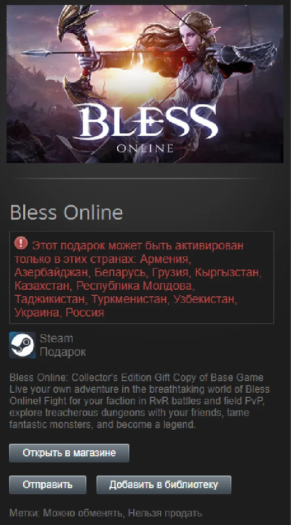 Bless Online STEAM Gift - RU/CIS