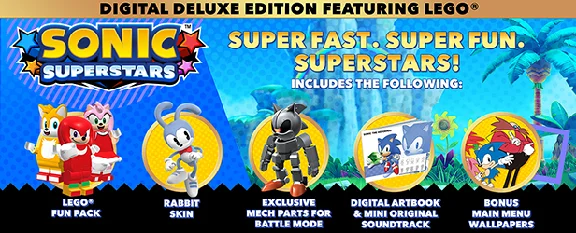 🎁SONIC SUPERSTARS Deluxe feat. LEGO🌍ROW✅AUTO