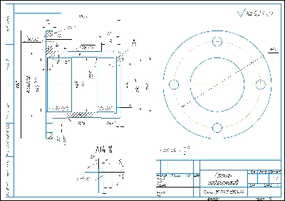 Drawing of the part "Bearing cup" in Compass version 20