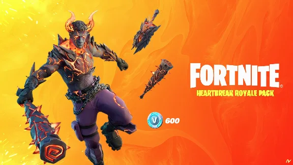 ✅Fortnite - Heartbreak Royale Pack + 600 V-Bucks