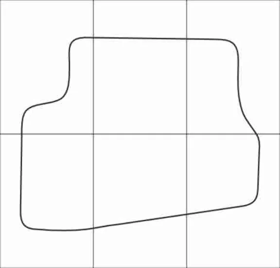 MAZDA 626 GF 1991-1997 Templates for car mats. Vector