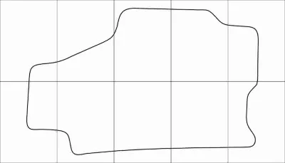 MAZDA 626 GF 1991-1997 Templates for car mats. Vector