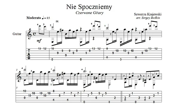 Nie Spoczniemy (Czerwone gitary) guitar cover