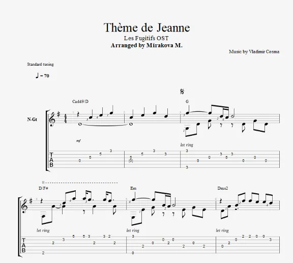 Vladimir Cosma - "Theme of Jeanne"